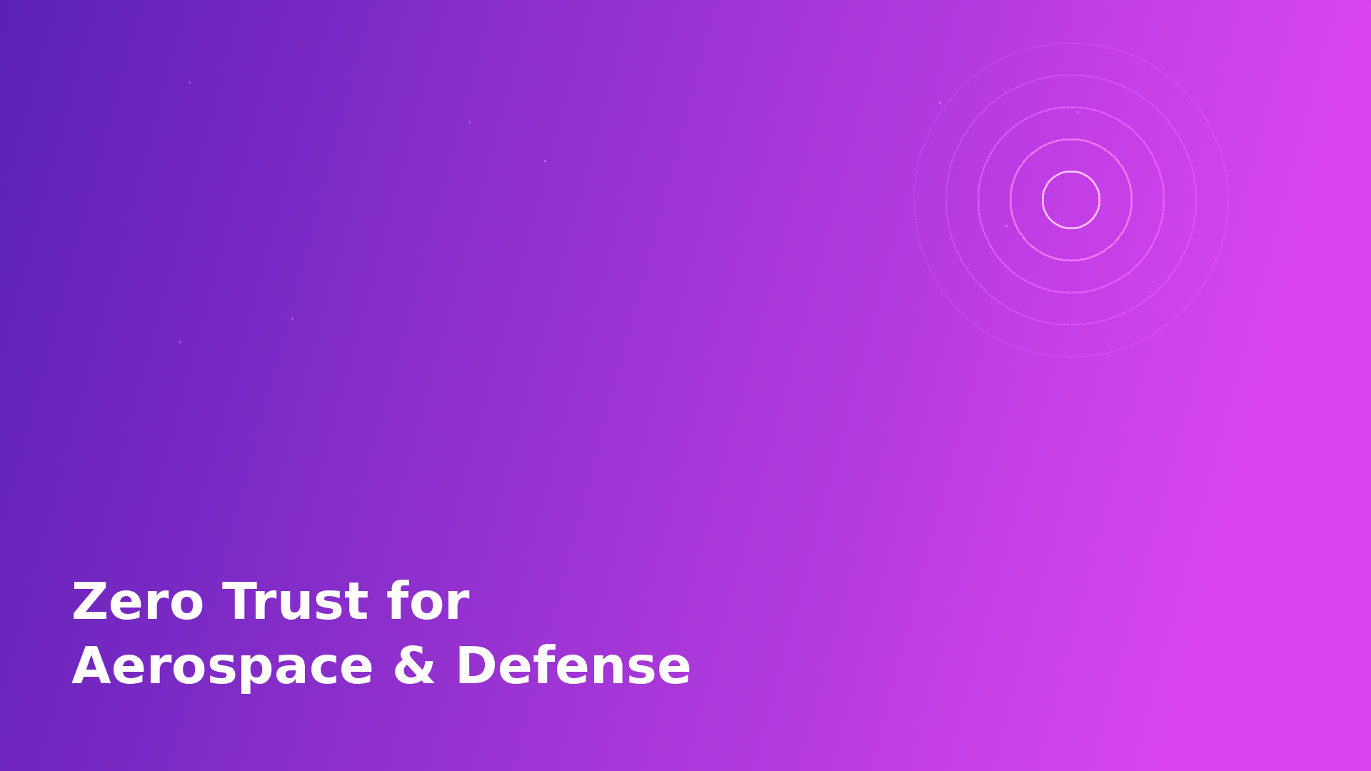 Zero Trust for Aerospace and Defense blog header