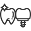 Dental implants treatment icon