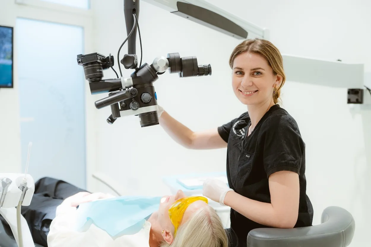 Patient smiling after dental implant treatment at Maida Smiles