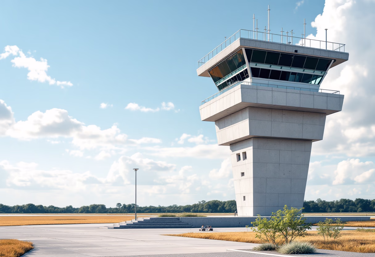 [background image] image of control tower (for an aviation service)