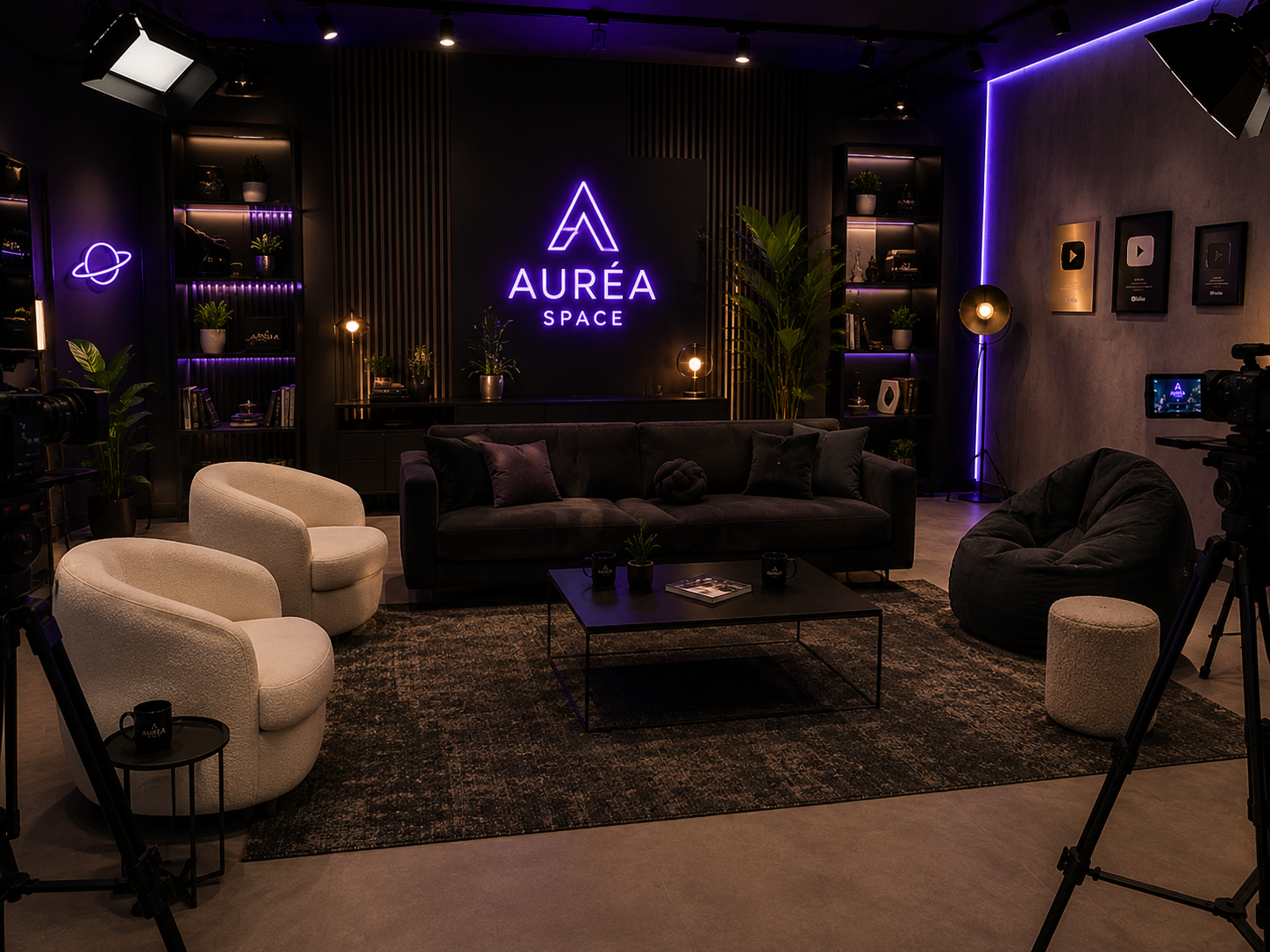Studio podcast vidéo Toulouse — enregistrement podcast et YouTube Auréa Space