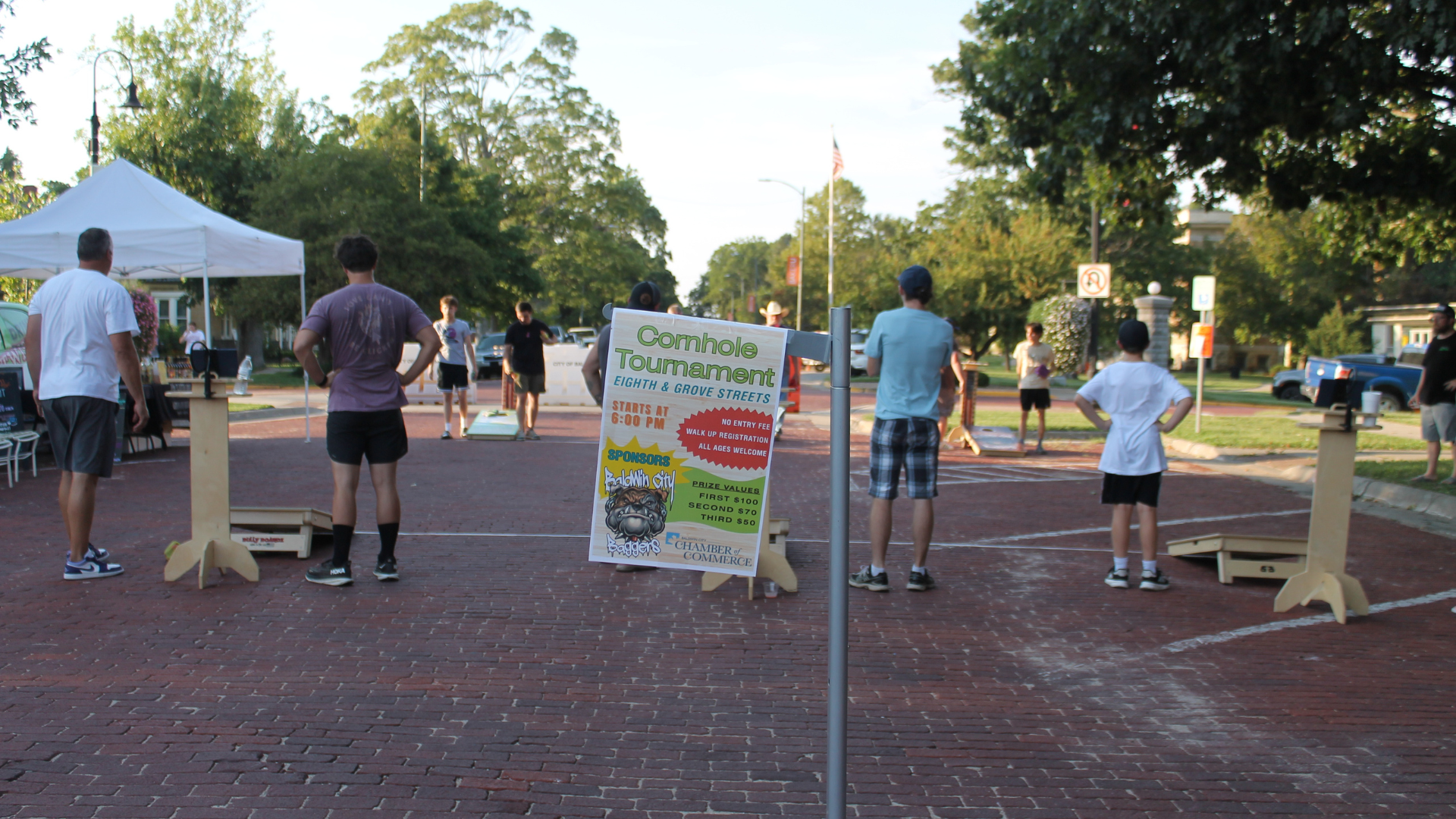 image of travel tech demonstration at a fair
