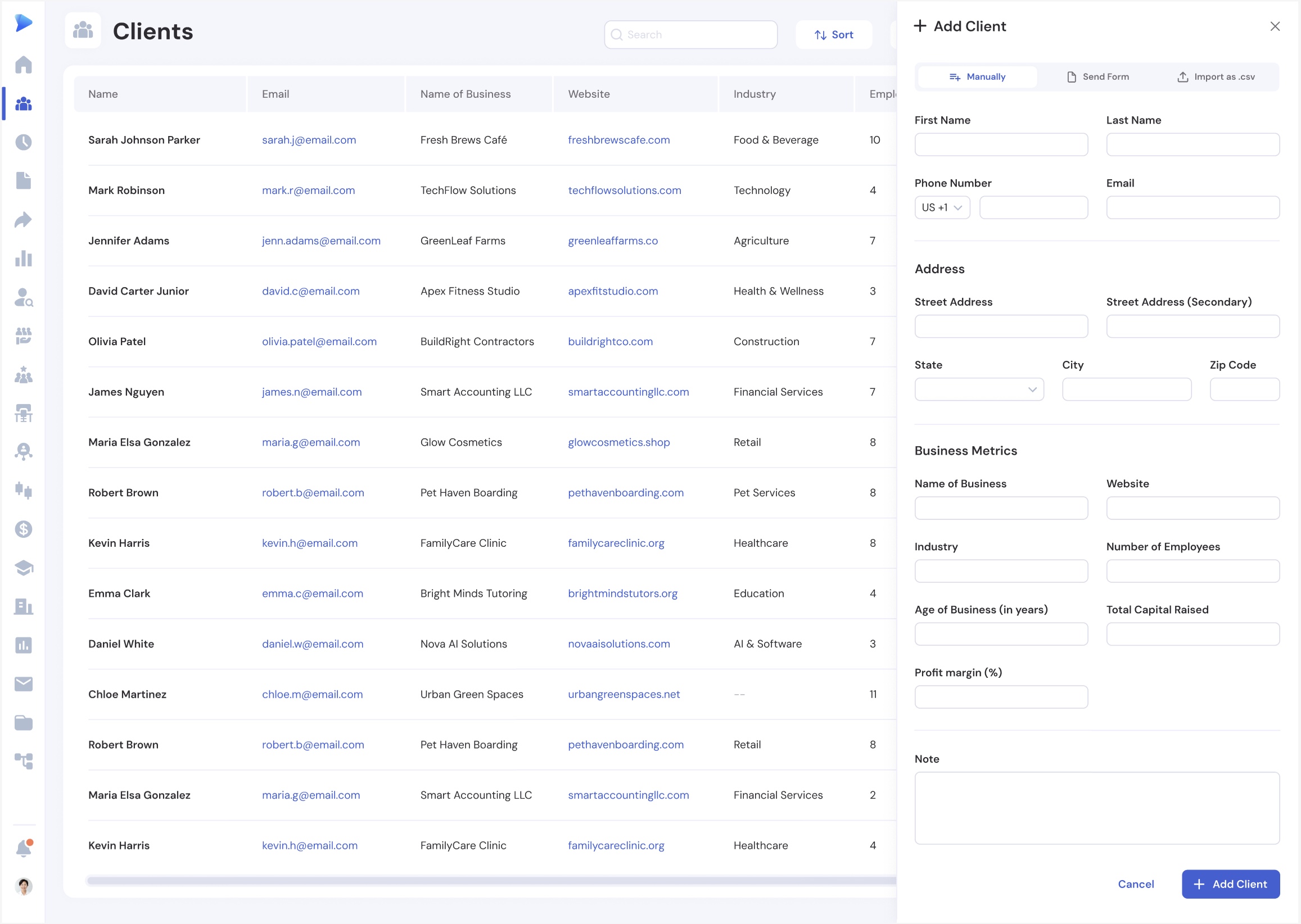 Event calendar with card, list, and calendar views