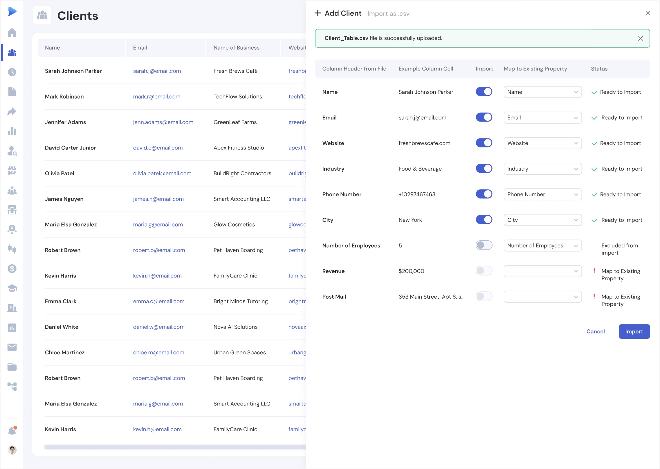 Event calendar with card, list, and calendar views