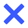 Minimalist design of a blue fingerprint icon with rounded lines on a light gray square background.