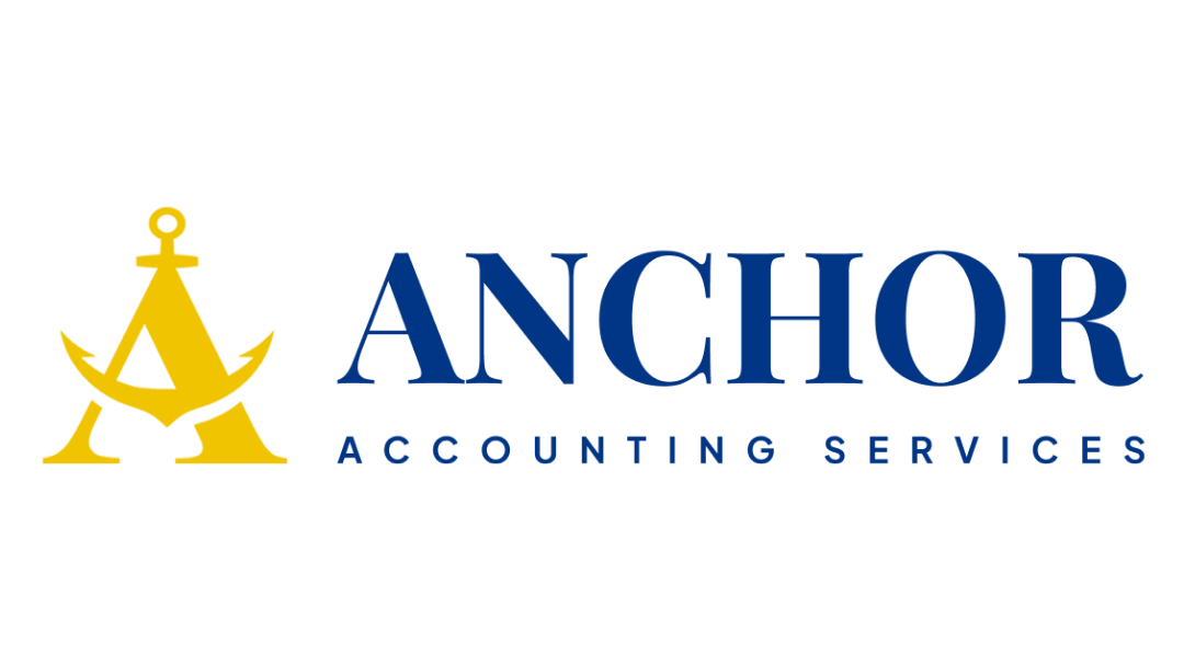 Anchor logo featuring a stylized navy blue anchor integrated into the letter "A" with tagline below.