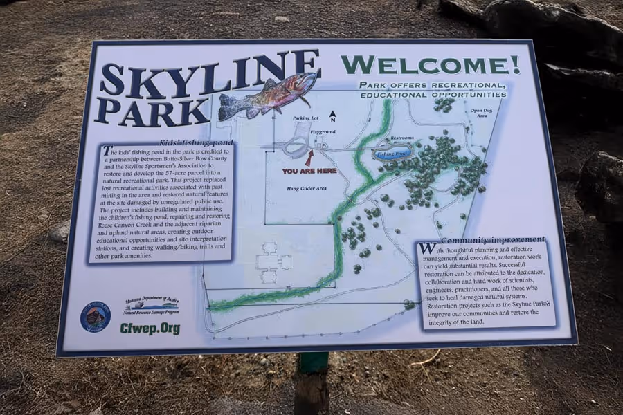 Informative sign about a public park.