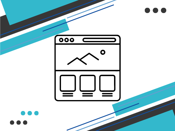 A graphic showing the structure of a website homepage