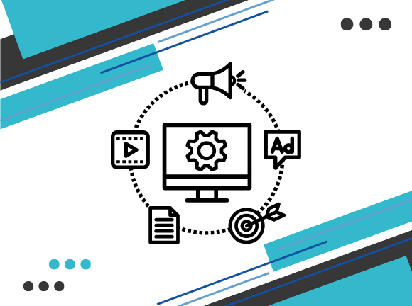 A simple infographic depicting the marketing cycle
