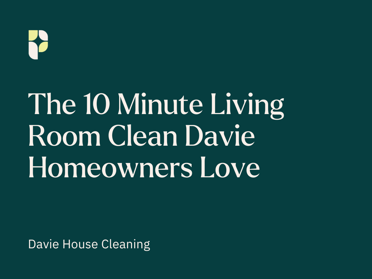 The 10 Minute Living Room Clean Davie Homeowners Love