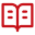 Open book icon with lines representing text on both pages.
