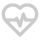 Heart with a pulse line inside and a downward arrow below the heart symbol.