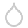Simple line icon of a water droplet with a hollow center.