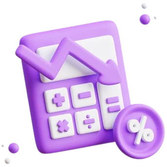 calculator with graph 3d icon