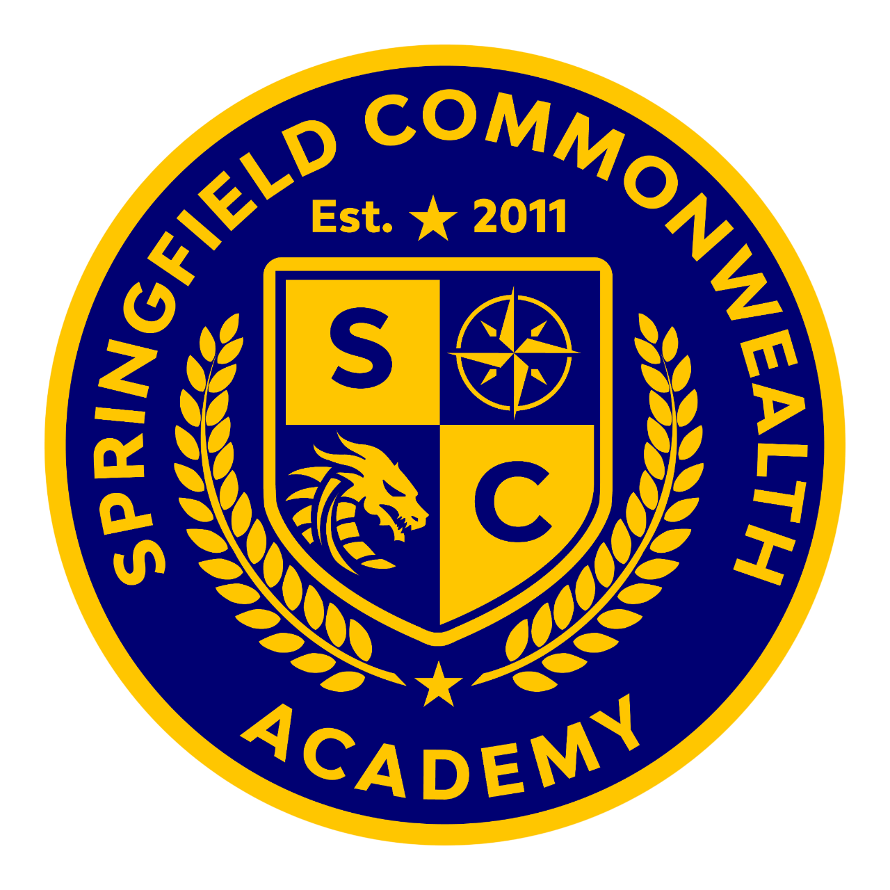A SCA logo in yellow and blue