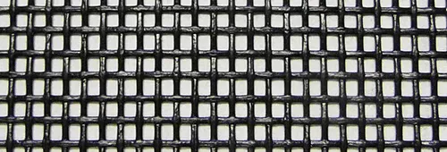 Black mesh security screen
