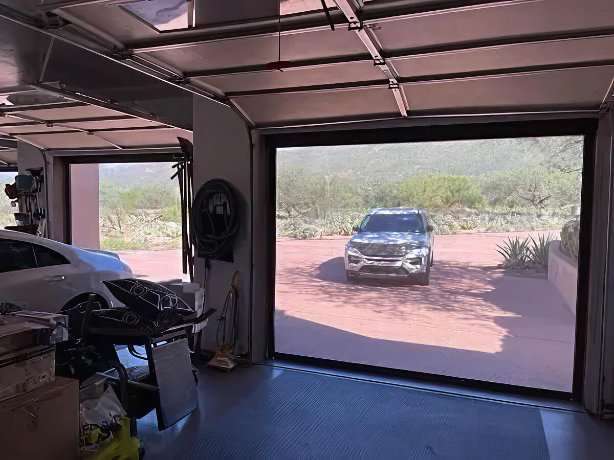 custom garage door shade screens
