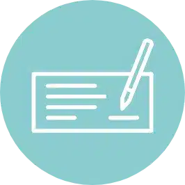 Pencil writing on paper icon.