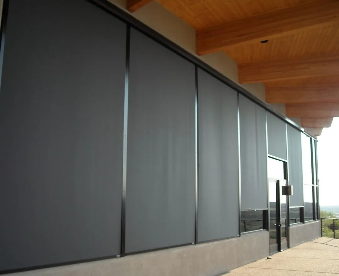 Solar screens fully deployed