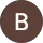 Brown circle with a white 'B'