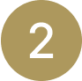 Circle with the number 2 inside on a gold background.