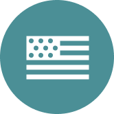 USA flag decorative icon