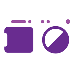 A stylized icon depicting a washer and dryer set.