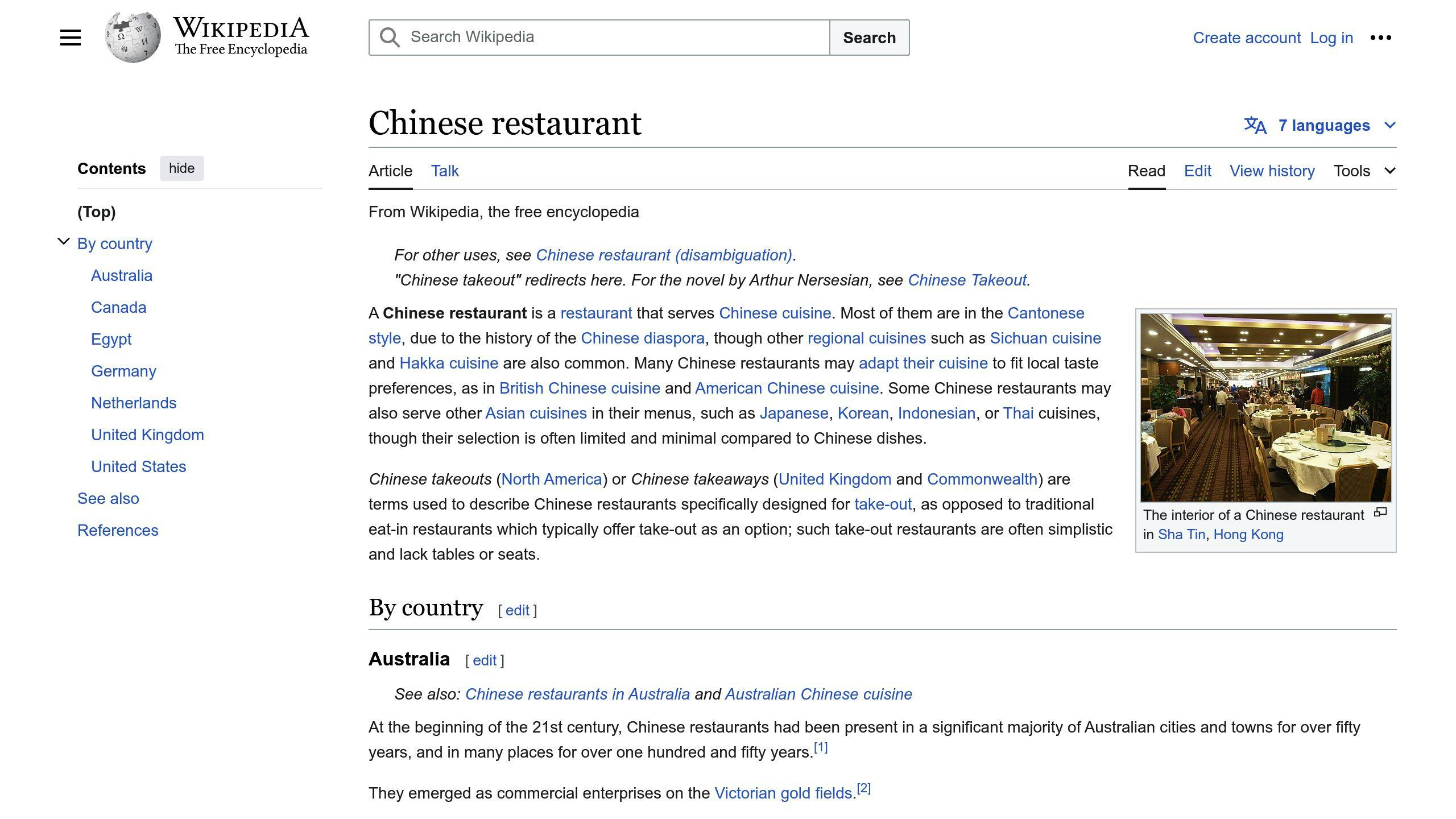 Chinese Restaurants