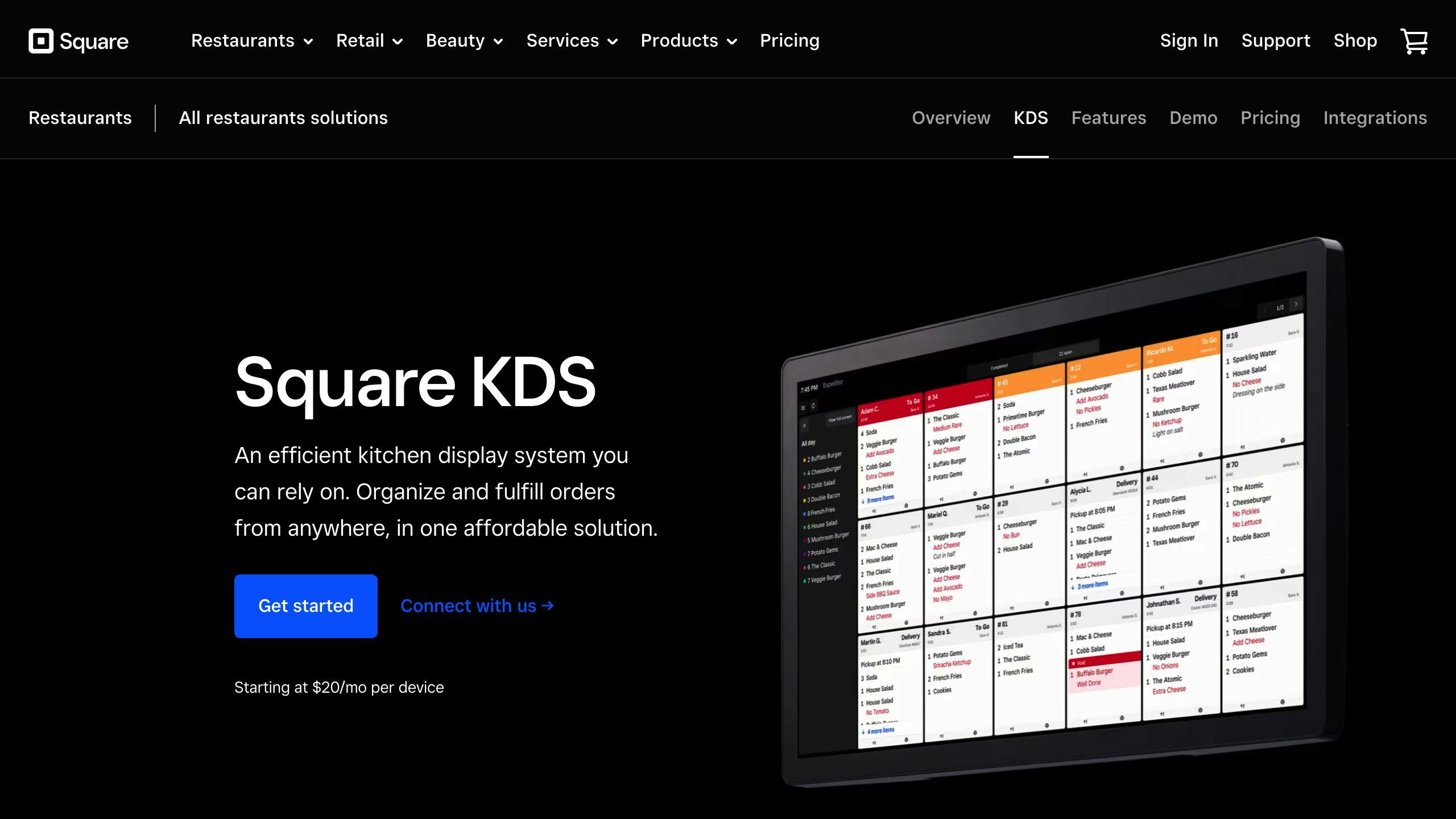 Square KDS