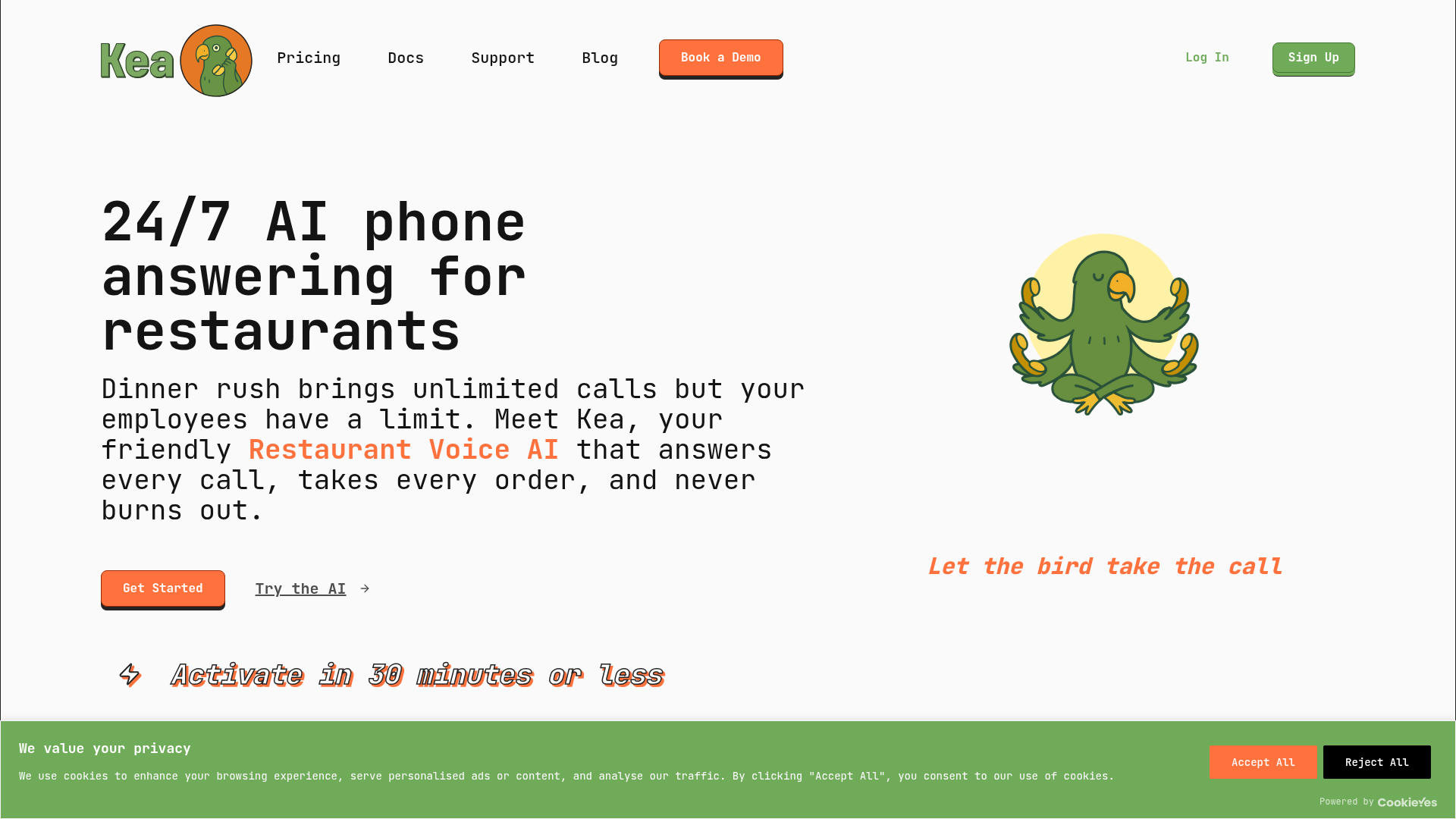 Screenshot of https://kea.ai