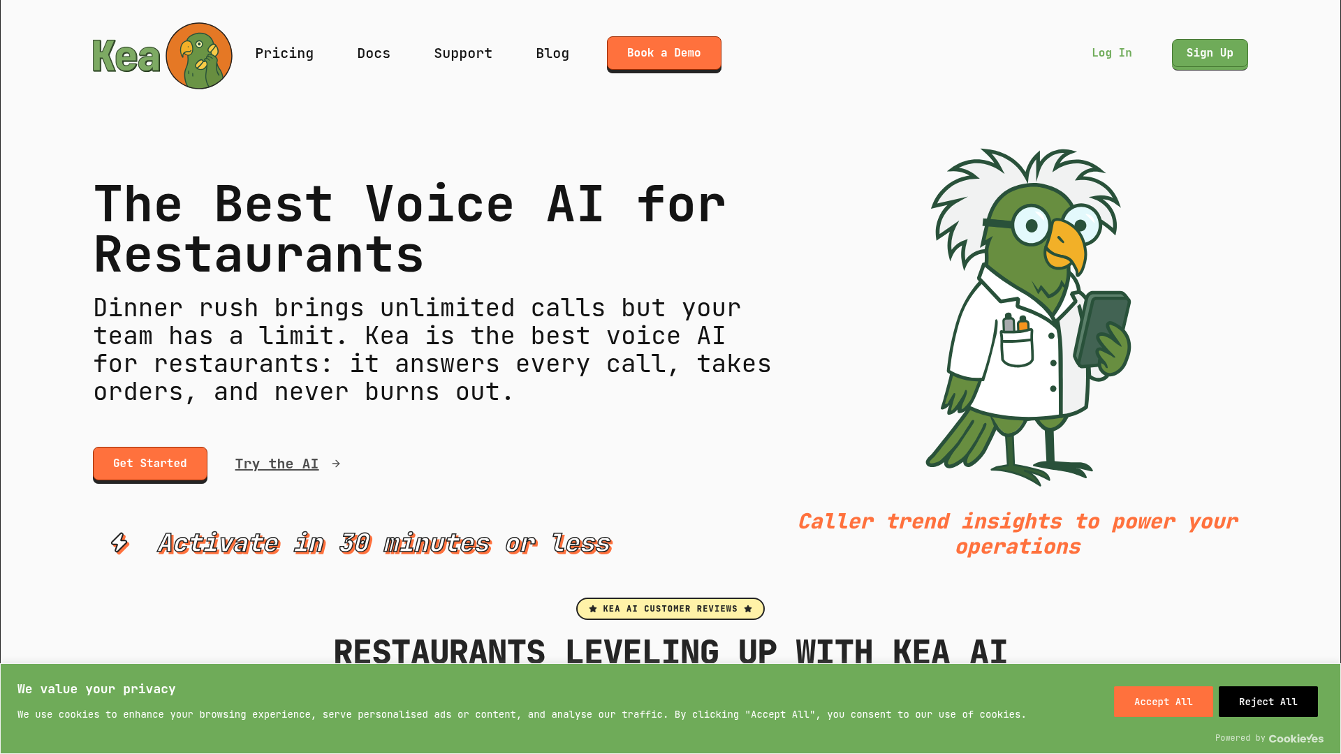 Screenshot of https://kea.ai