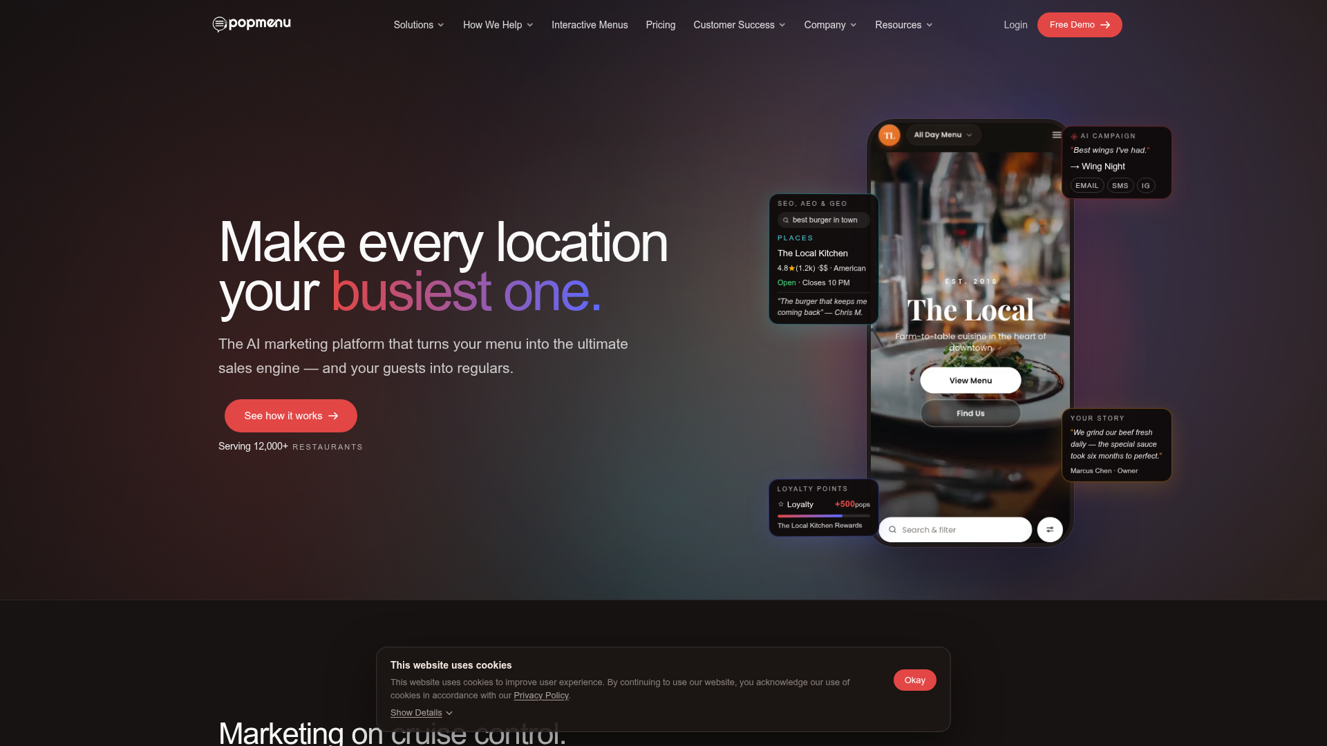 Screenshot of https://popmenu.com