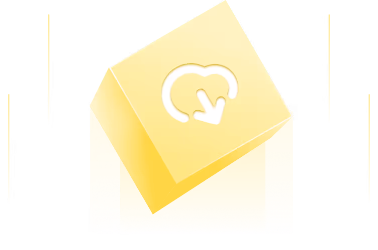 A yellow envelope with a white q on it.