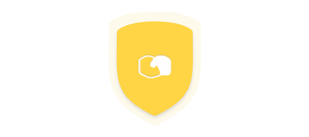 A yellow shield with the letter c on it.