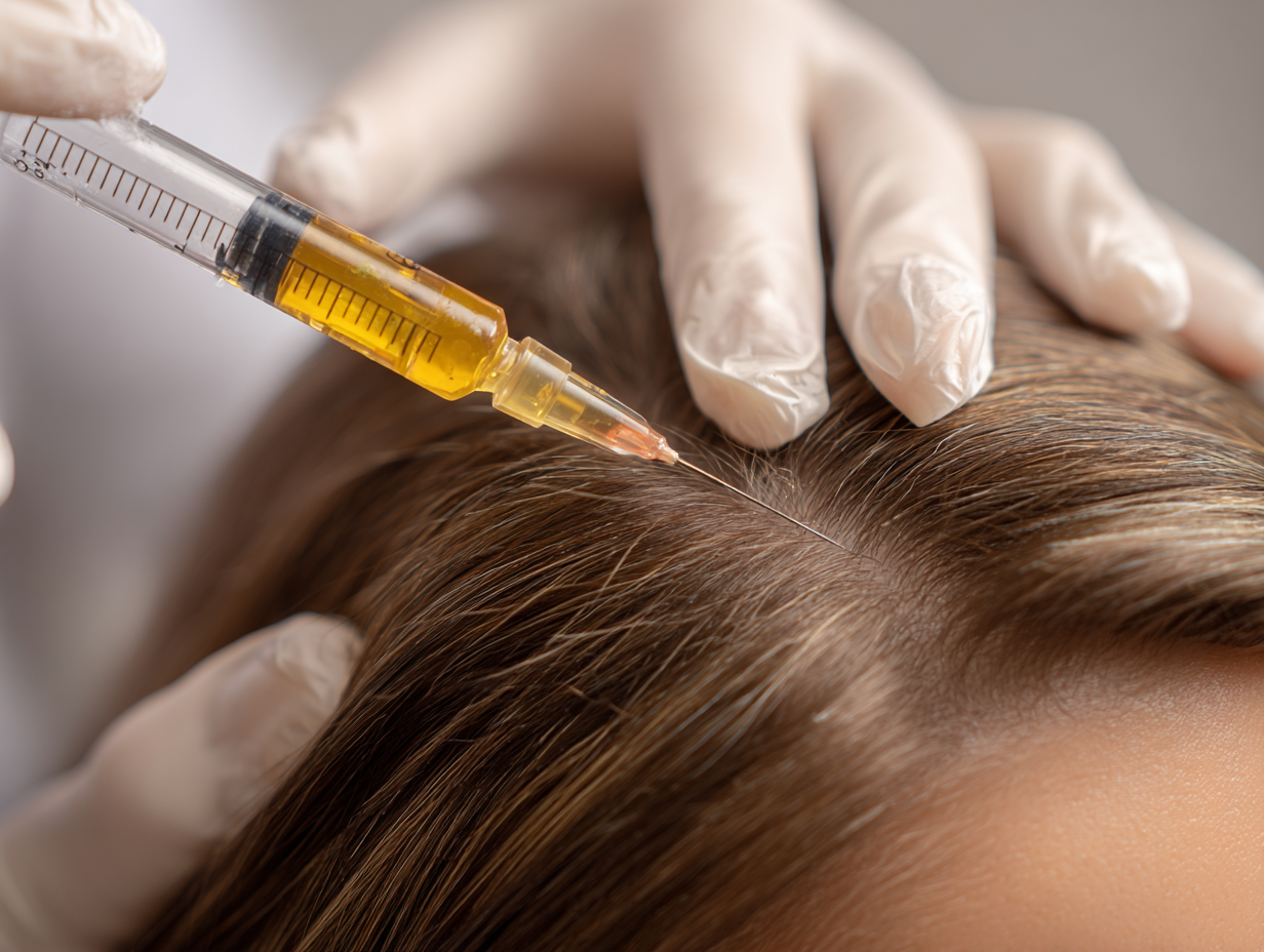 ThrIVwell microneedling treatment in progress, rejuvenating skin with controlled micro-injuries.