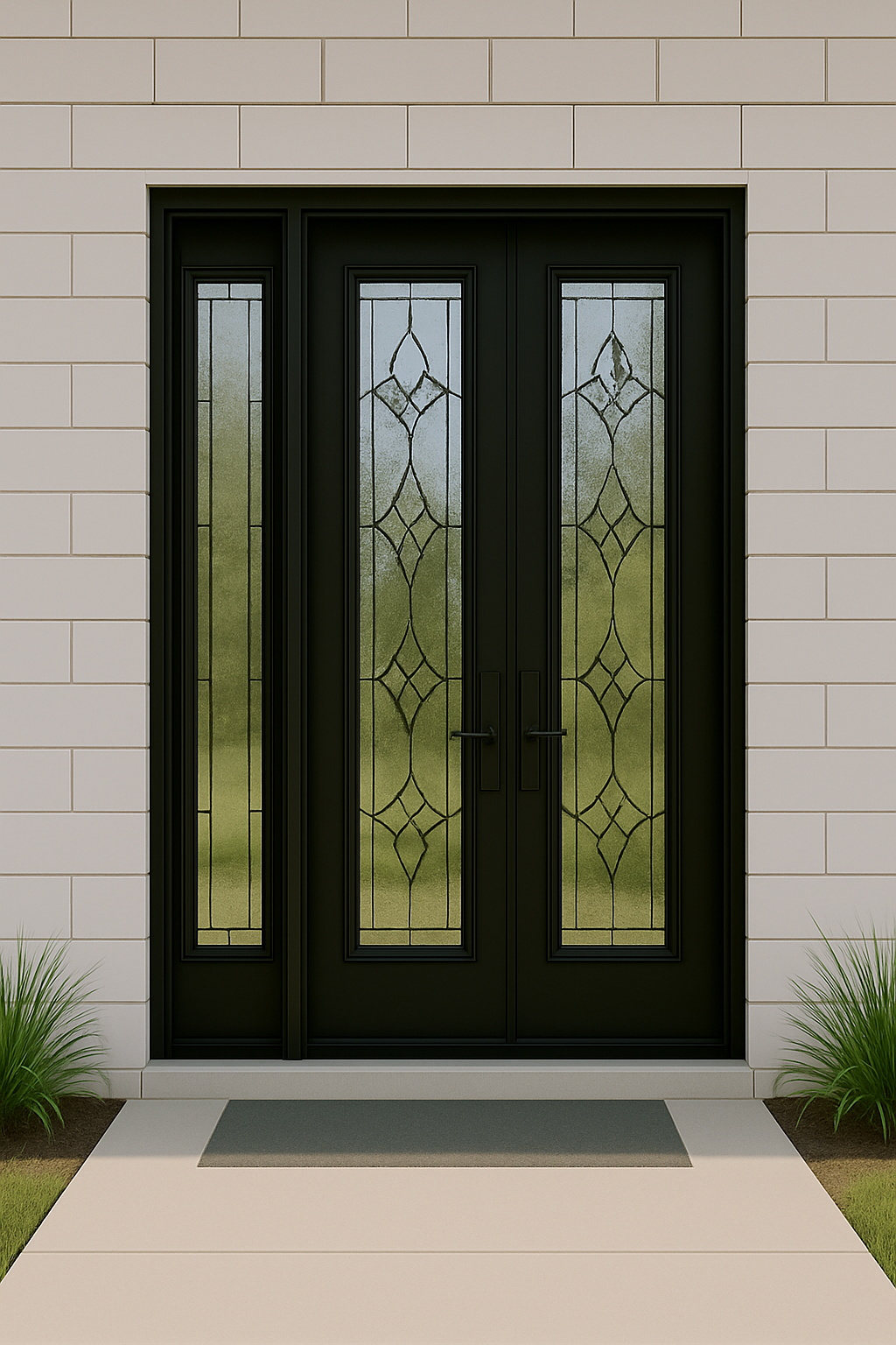 Double Door with Left Sidelight