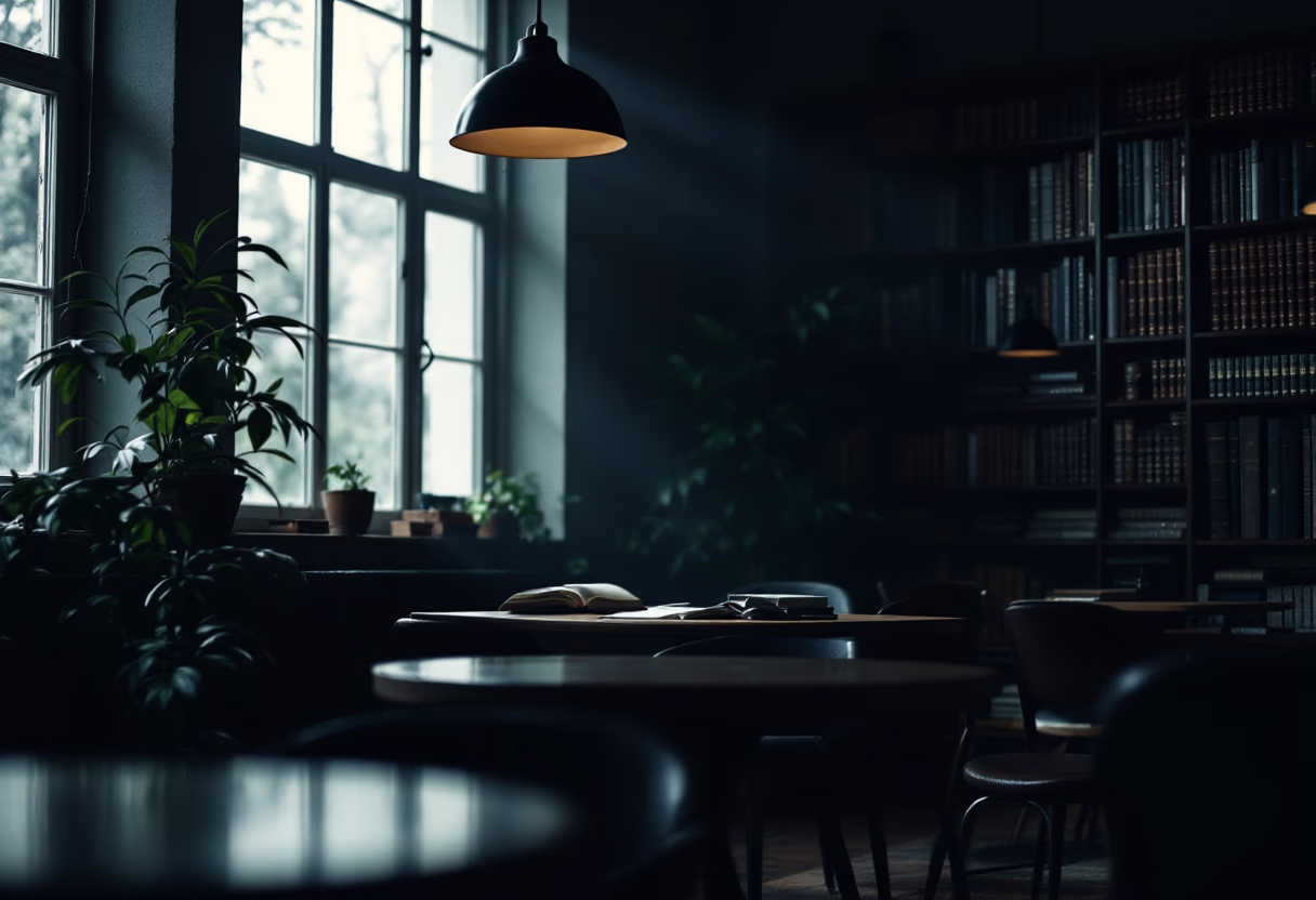 background ambiance of a library (for a schools (k12))