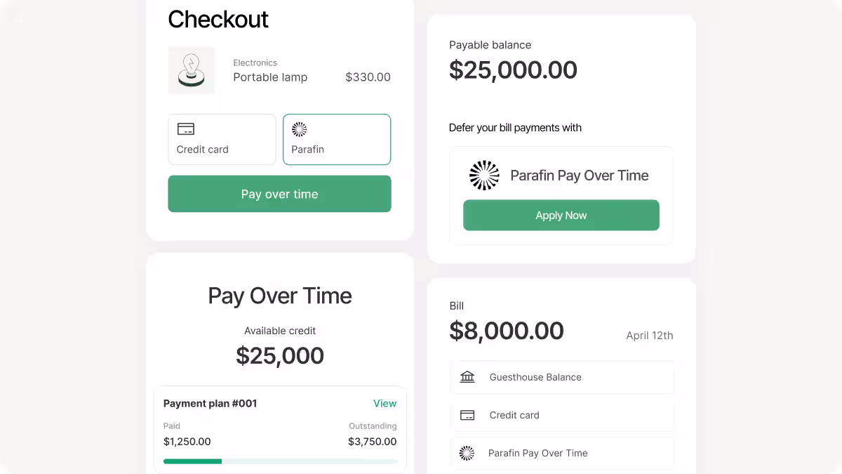 parafin pay over time