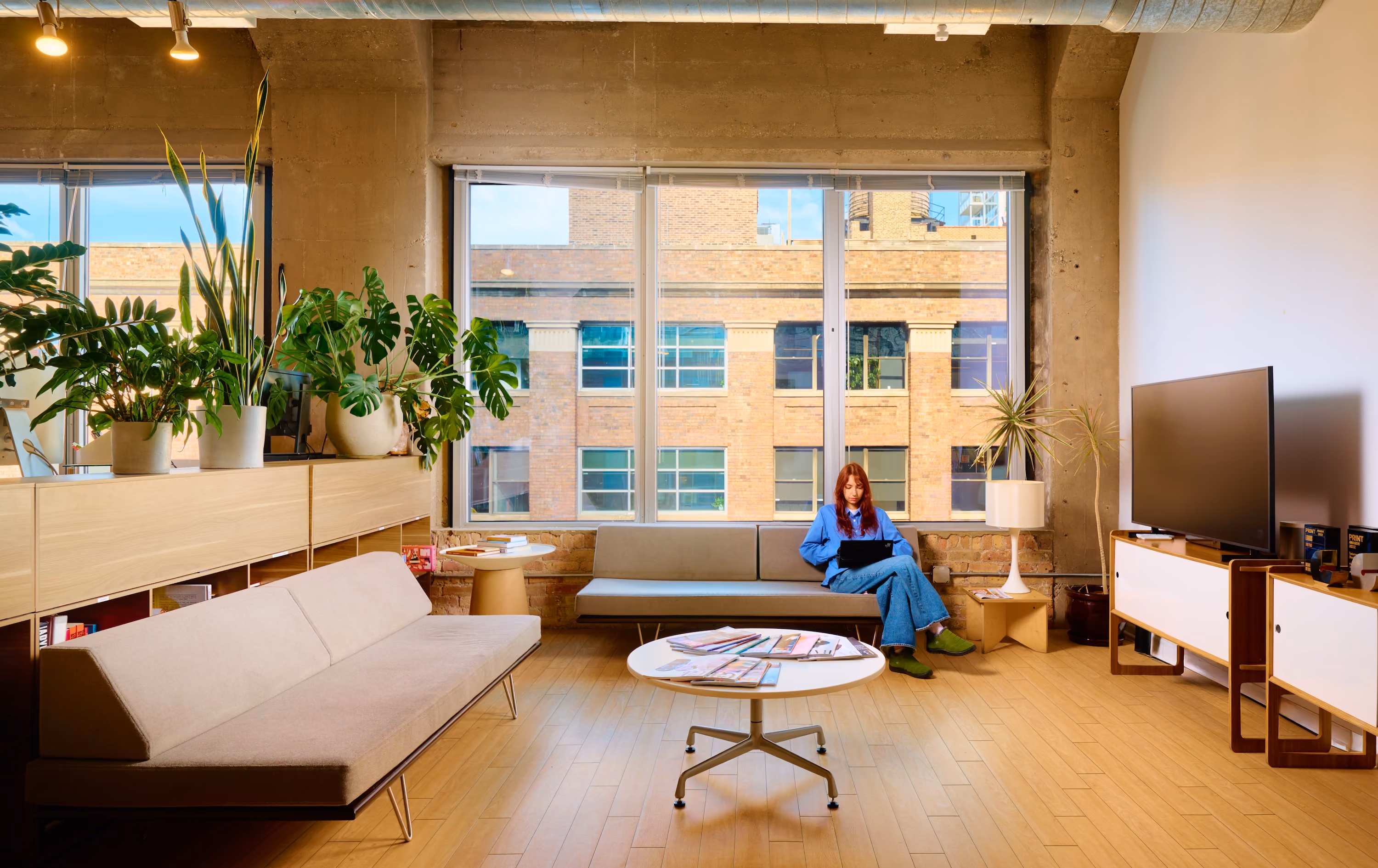 Lounge seating area at Two Thirty coworking space