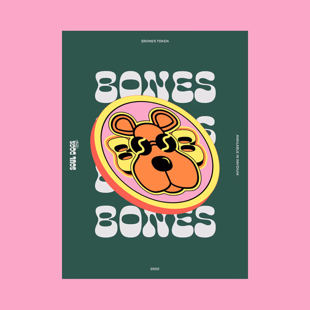 Branding design for Soul Dogs featuring the Poster token.