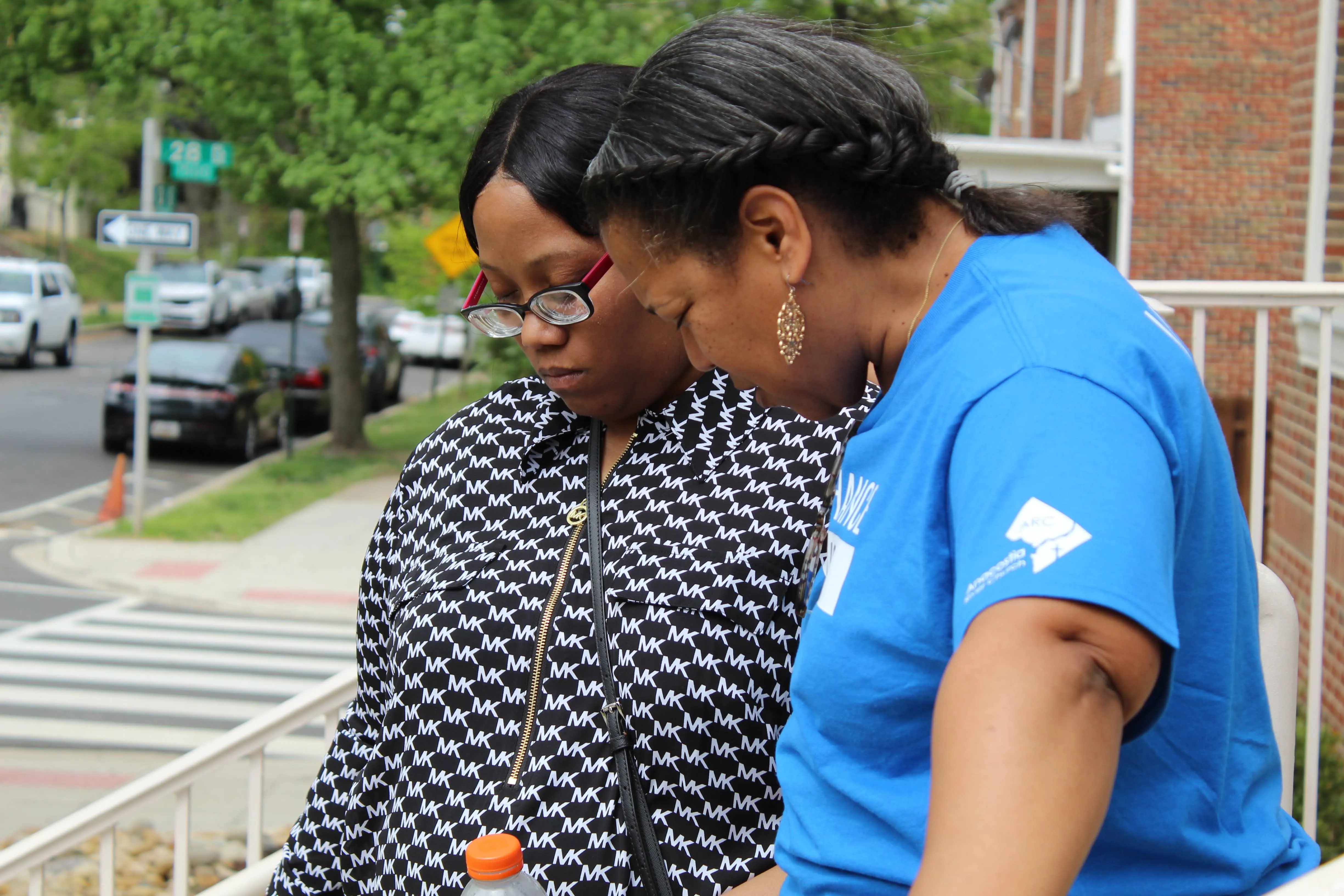 Praying at the job fair