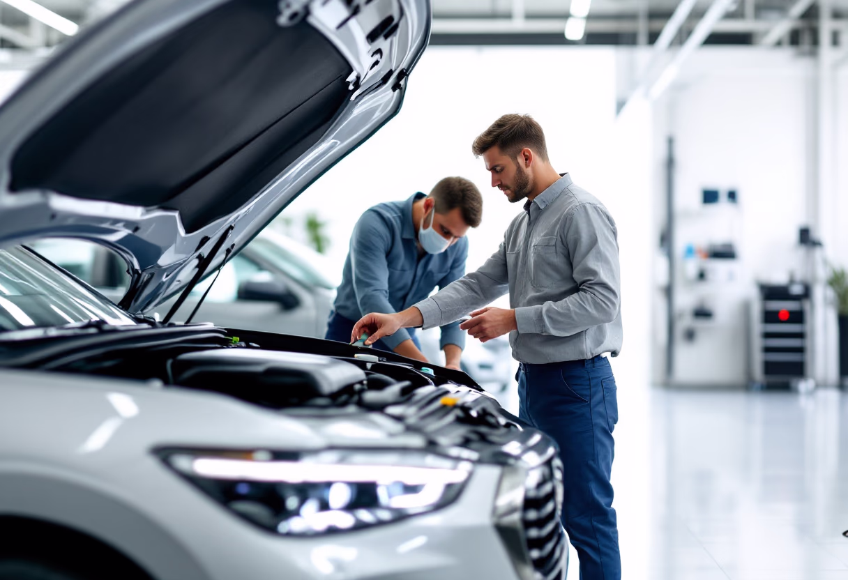 image of oil change service being performed