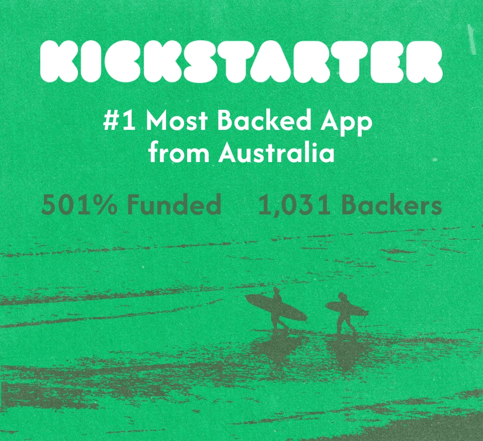 Detailed surf ratings panel showing tide from 1.3m to 0.8m with wave height waist-shoulder, surface condition glassy, breaking shape fading out, session vibe chill, crowd maxed, and overall rating worth it.