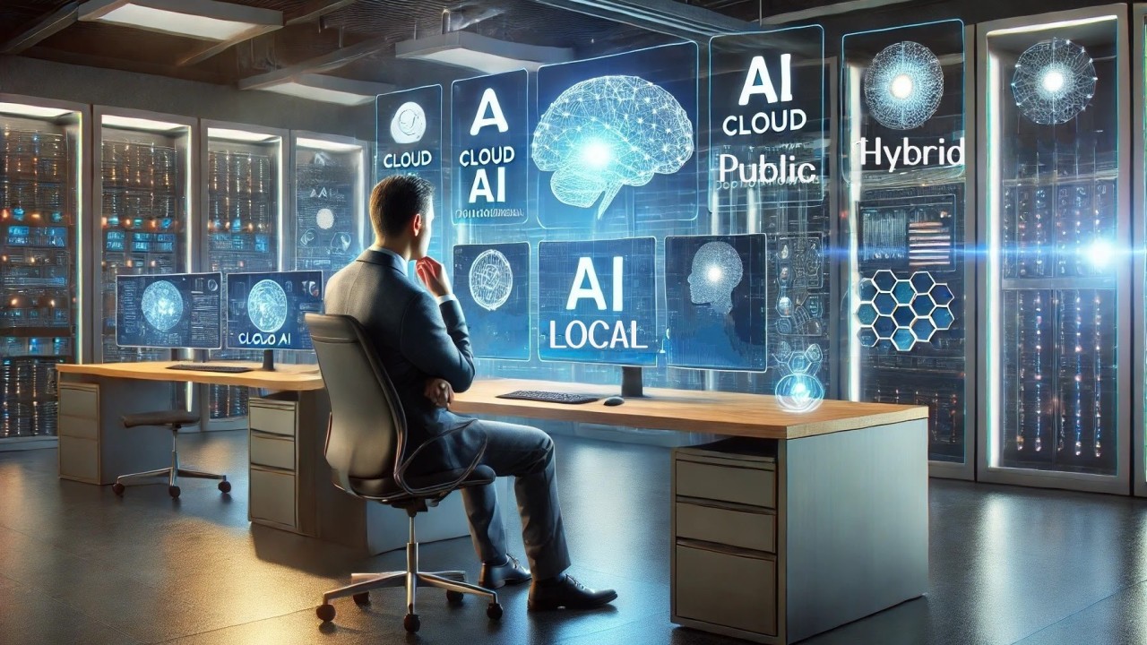 A man thinking about thebest AI strategy