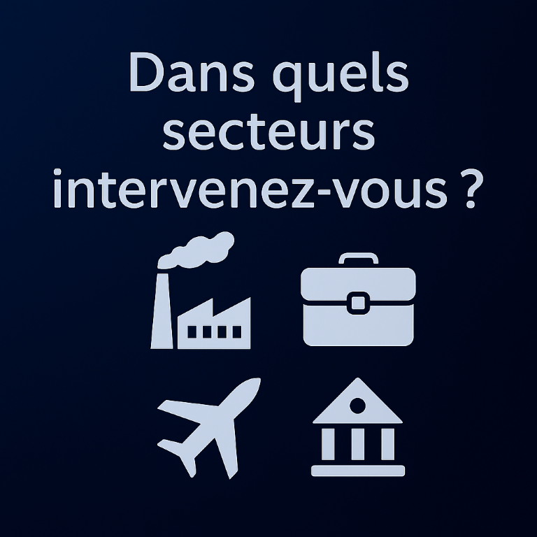 Dans Quel Secteurs Intervenez vous?
