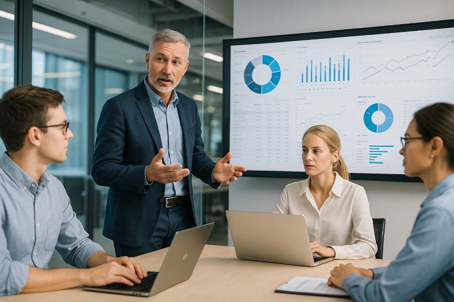 image of financial reports being reviewed