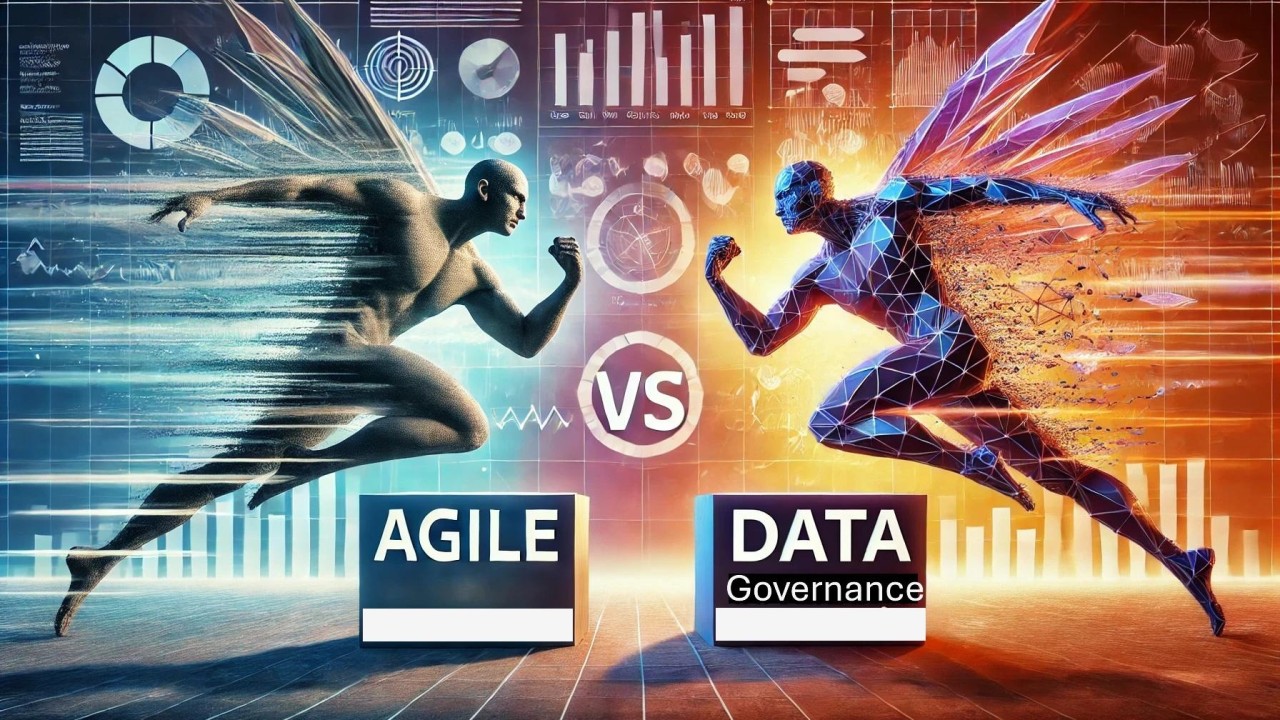 Two strong powerful men representing Agile and Data head to head