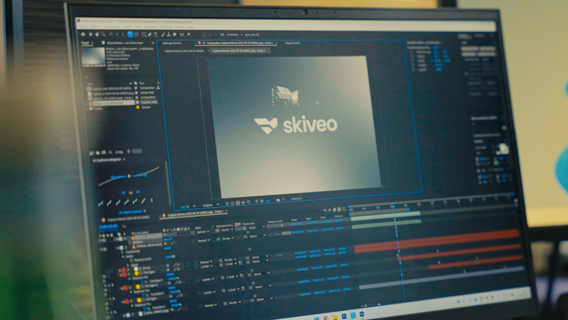 Exemple de session de montage professionnel réalisée dans les locaux de Skiveo à Rennes
