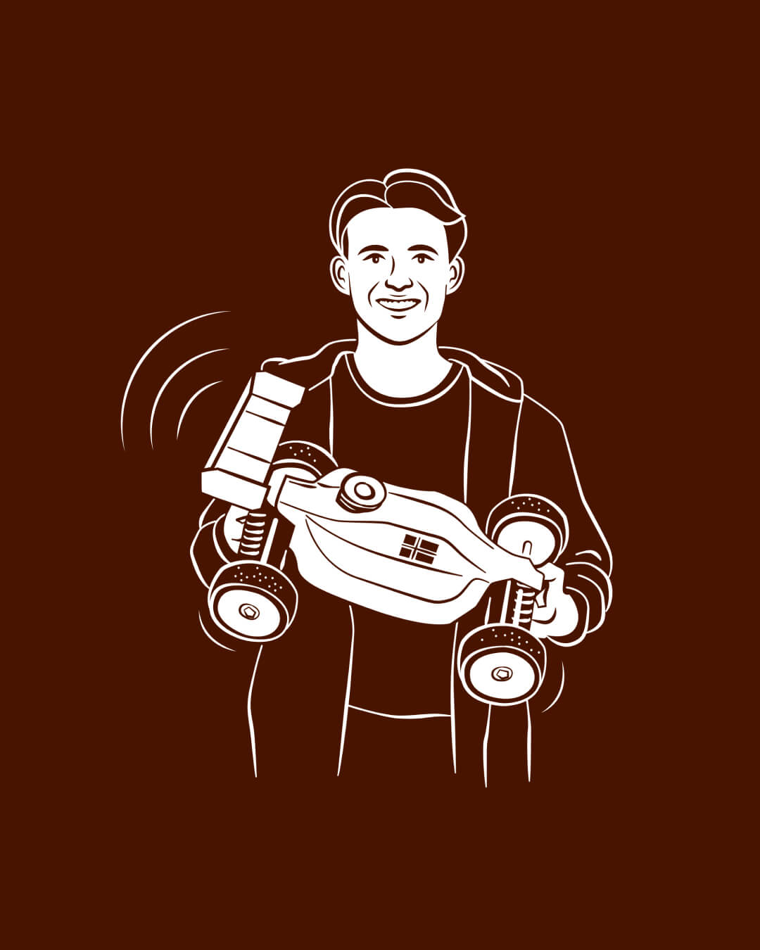 Portrettillustrasjoner for Q-sjokolademelk