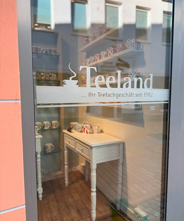 Bild von einem Schaufenster eines Teeladens